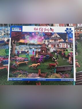 White Mountain Puzzle 4th Of July 1000 Piece Complete